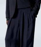 Giorgio Armani Pleated twill tapered pants