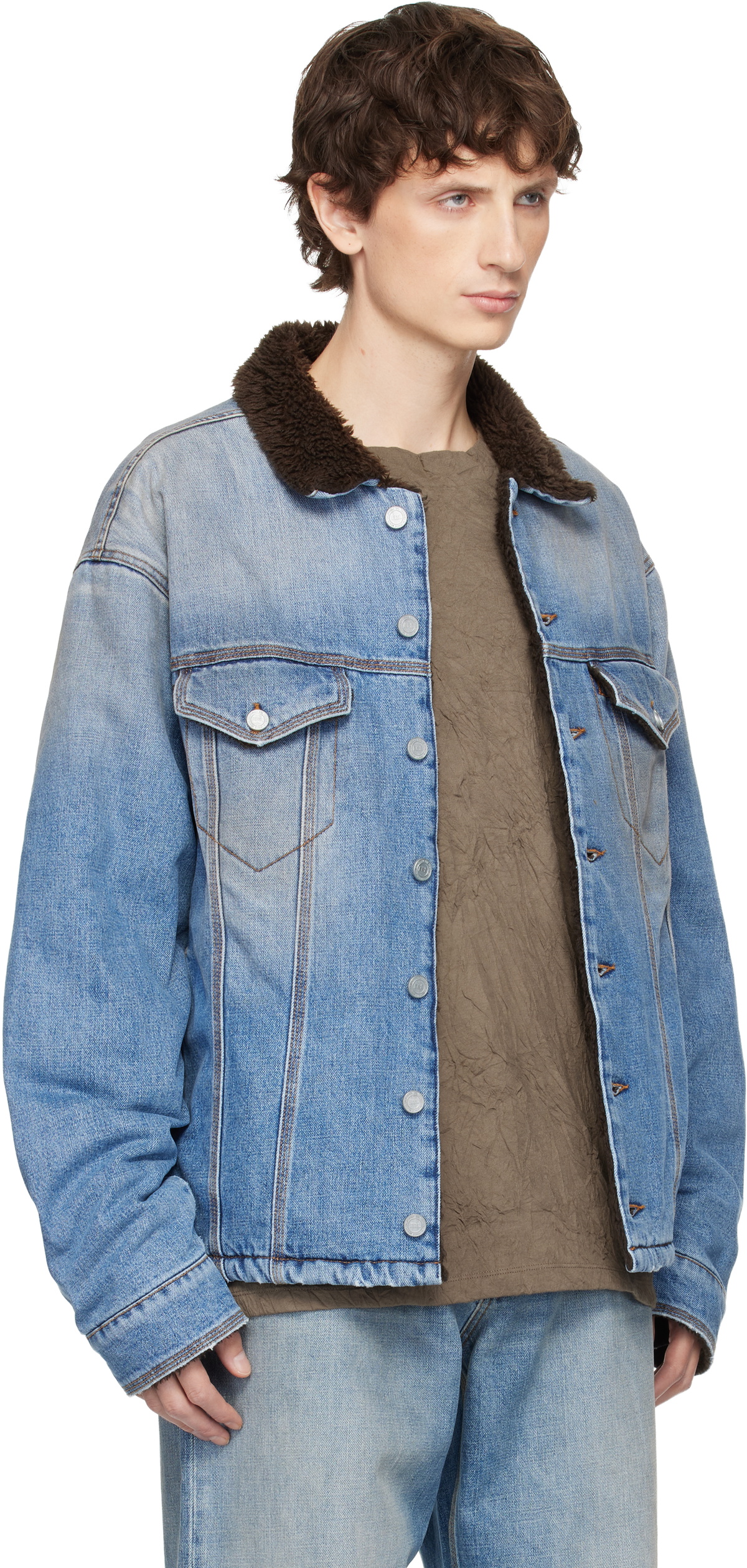 ERL Blue Breakwater Wash Denim Jacket
