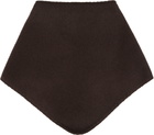 Yves Salomon Brown Cashmere Bandana Scarf