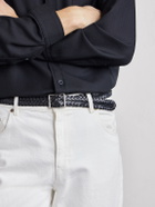 Nili Lotan - 3cm Nic Woven Leather Belt - Black