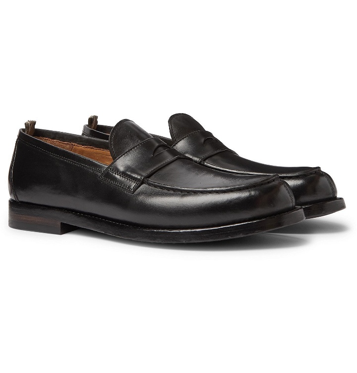 Photo: Officine Creative - Vine Leather Penny Loafers - Black