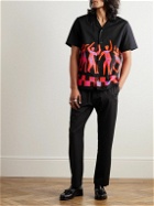 Saturdays NYC - Canty Printed Camp-Collar Cotton and TENCEL™ Lyocell-Blend Twill Shirt - Black