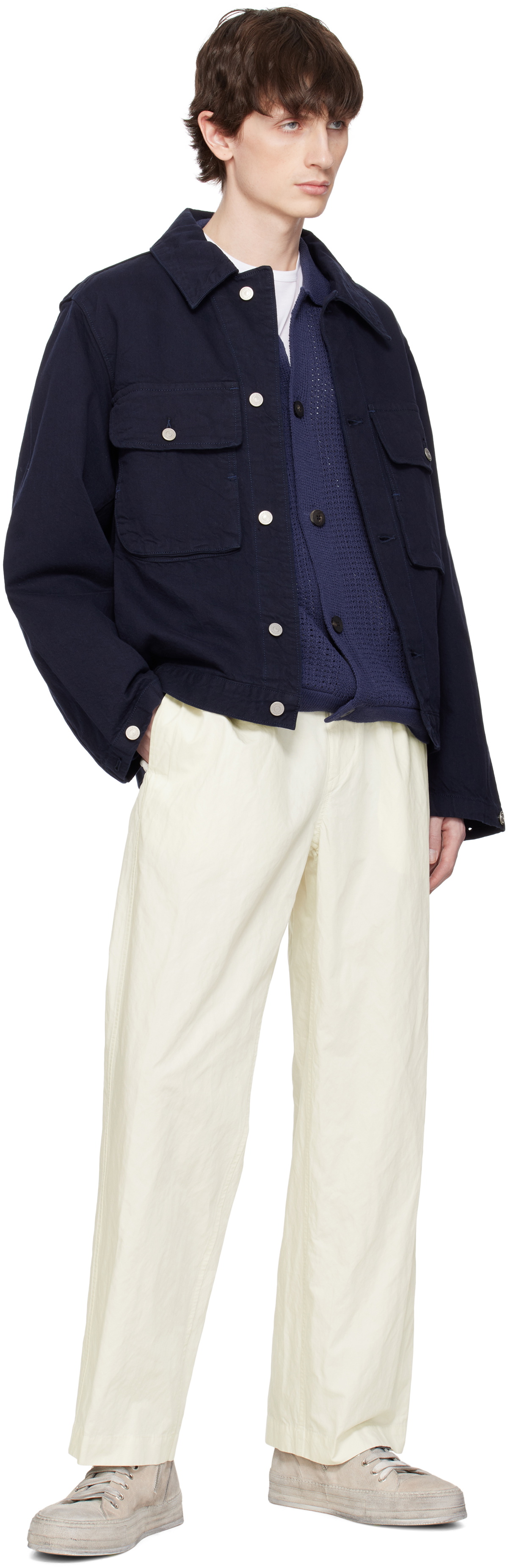 DOCUMENT Navy Non-Fade Denim Jacket