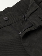 Giorgio Armani - Slim-Fit Pleated Virgin Wool-Blend Corduroy Trousers - Black