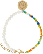 Sporty & Rich Multicolor Bead & Pearl Bracelet