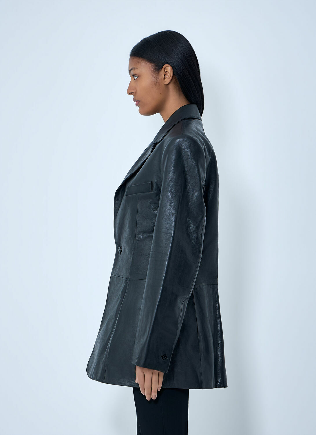 Alexander Wang Leather Single-Breasted Blazer