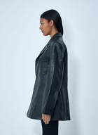 Alexander Wang Leather Single-Breasted Blazer
