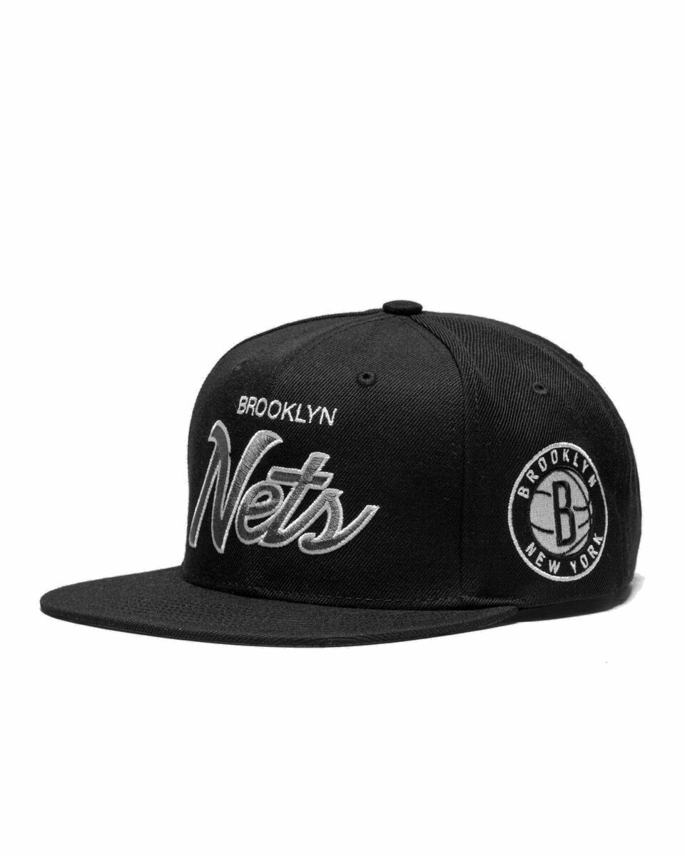 Photo: Mitchell & Ness Nba Team Script 2.0 Snapback Cap Brooklyn Nets Black - Mens - Caps
