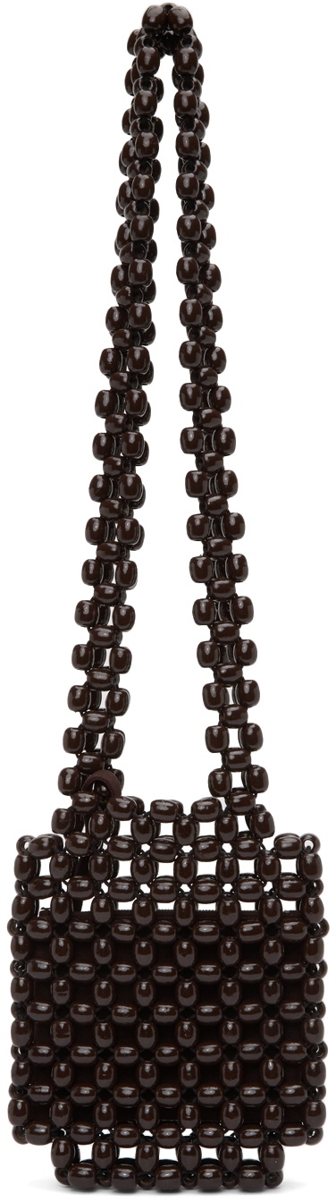Lemaire Brown Wood Pearl Bag Lemaire