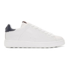 Coach 1941 White and Navy C101 Low-Top Sneakers