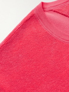 Bottega Veneta - Cotton-Blend Terry Henley T-Shirt - Pink