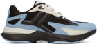 Lanvin Brown & Blue JLA Mesh Sneakers