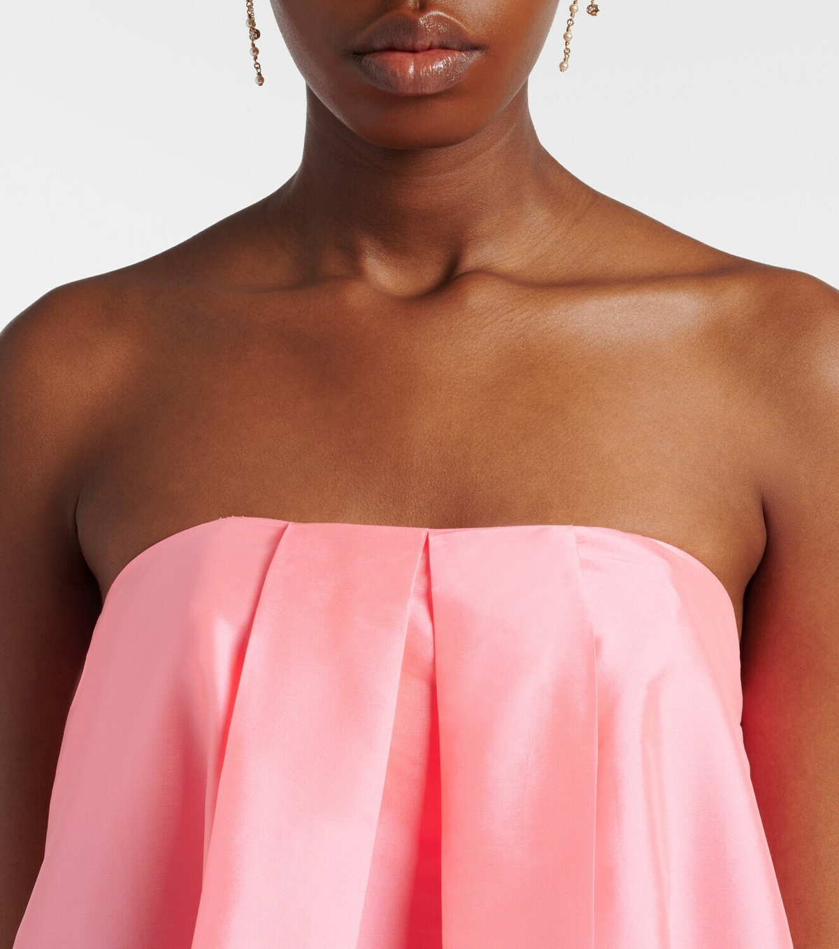 Adriana Degreas Pleated satin gown