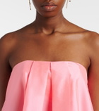 Adriana Degreas Pleated satin gown