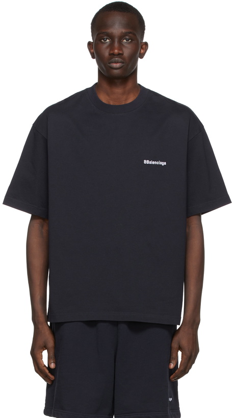 Photo: Balenciaga Navy BB Corp T-Shirt