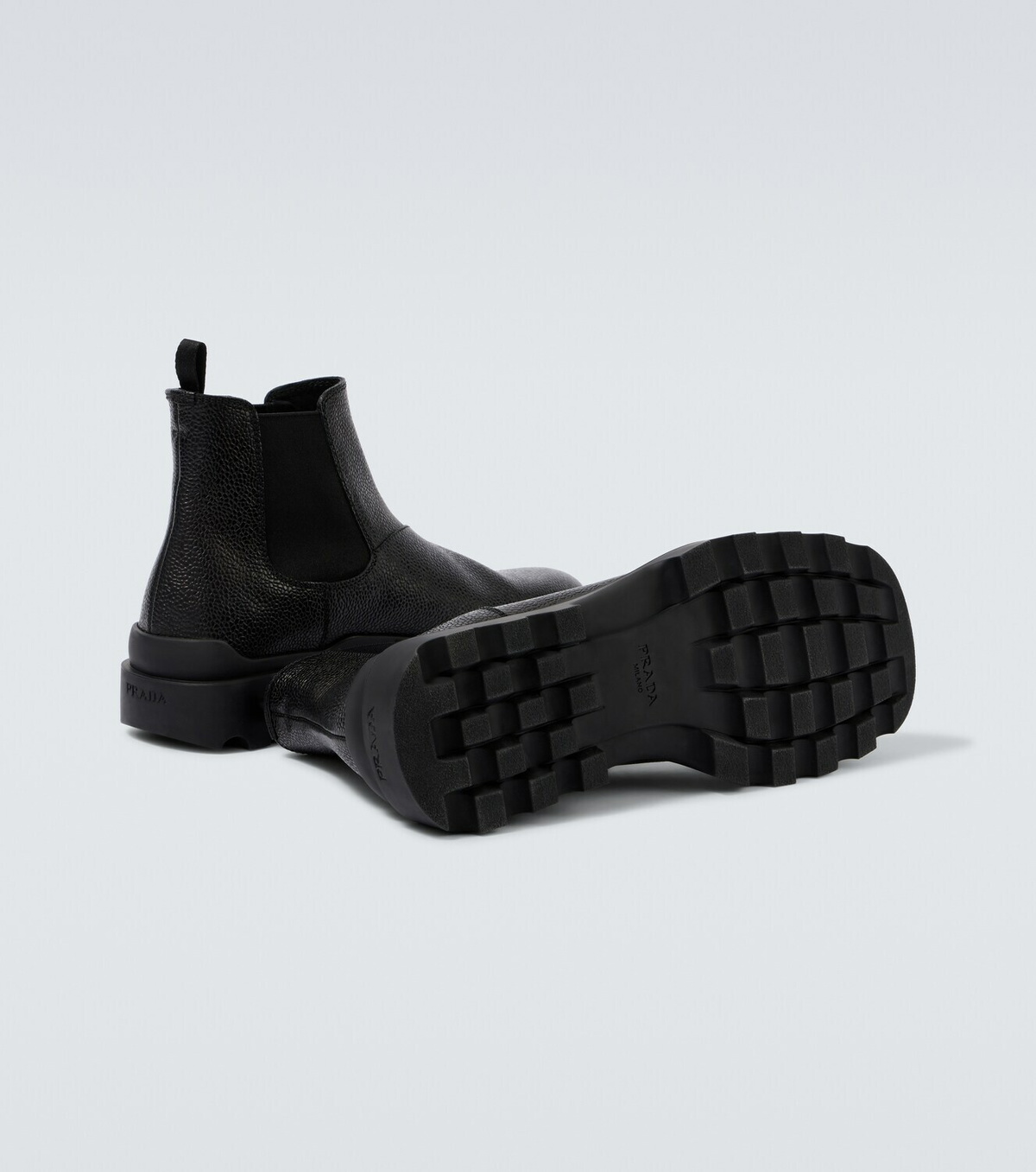 Prada Chelsea leather ankle boots