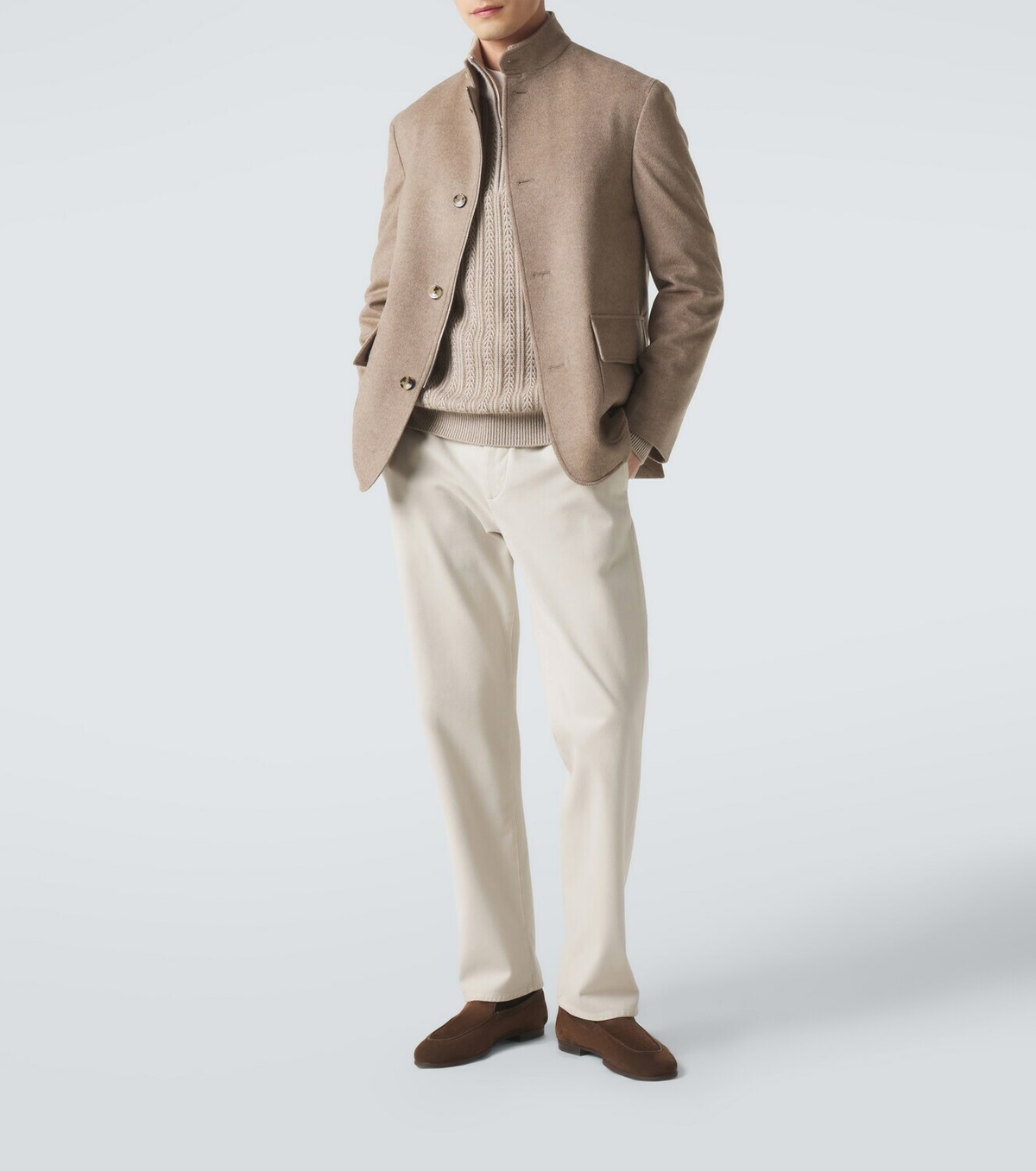 Agnona Cotton-blend straight chinos