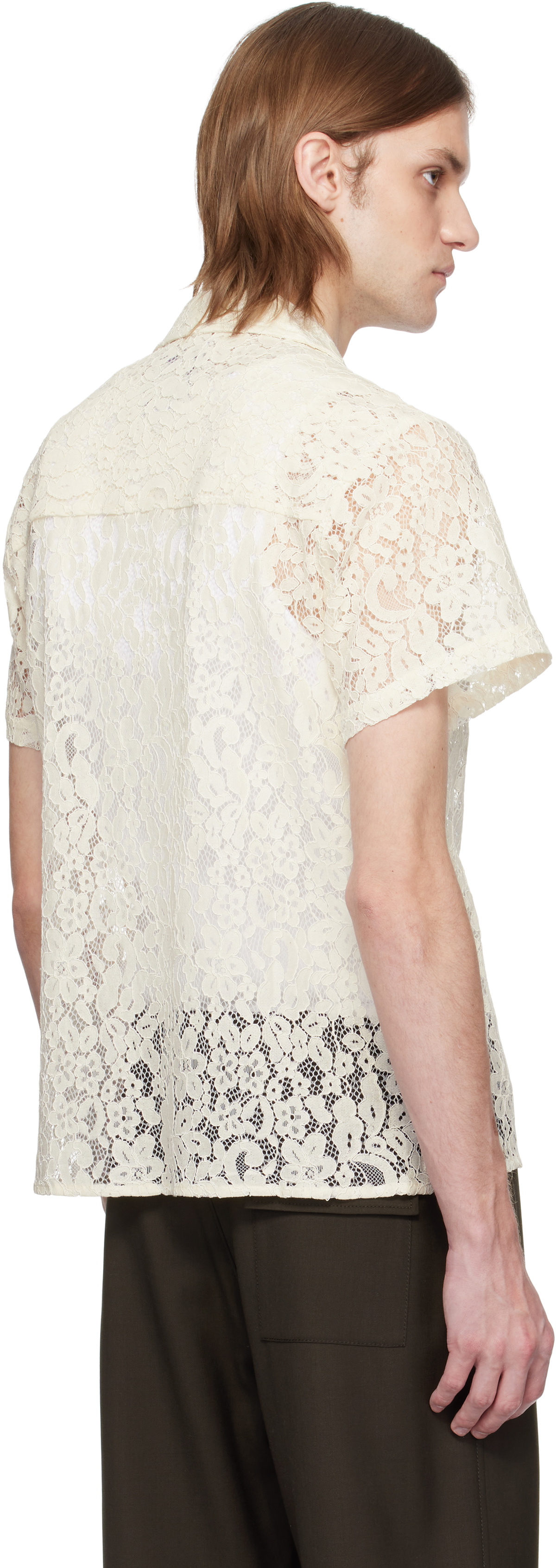 KidSuper Off-White Lace Girl Painting Shirt