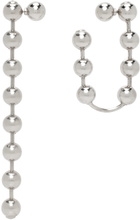 HUGO KREIT Silver Ball Chain Earrings