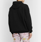 Vetements - Printed Loopback Cotton-Blend Jersey Hoodie - Black