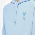 AMI Men's Tonal Heart Popover Hoody in SkyBlue