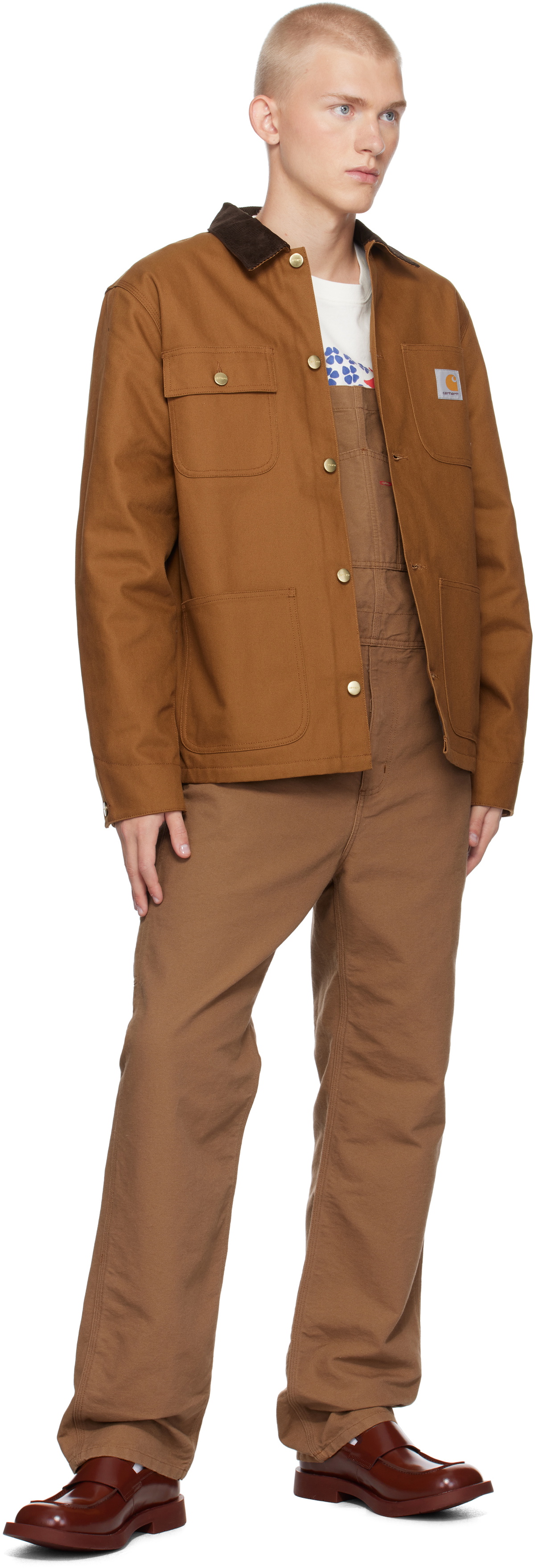 Carhartt Work In Progress Brown Bib Overalls