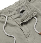 Brunello Cucinelli - Linen and Cotton-Blend Drawstring Shorts - Green