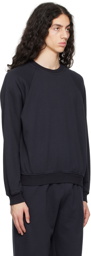 AURALEE Black Smooth Soft Sweatshirt