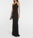 Nili Lotan Elinor one-shoulder jersey gown