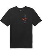 Nike Training - Logo-Print Dri-FIT Cotton-Blend Jersey T-Shirt - Black