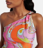 Pucci Orchidee one-shoulder swimsuit