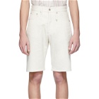 Band of Outsiders White Raw Denim Regular Fit Shorts