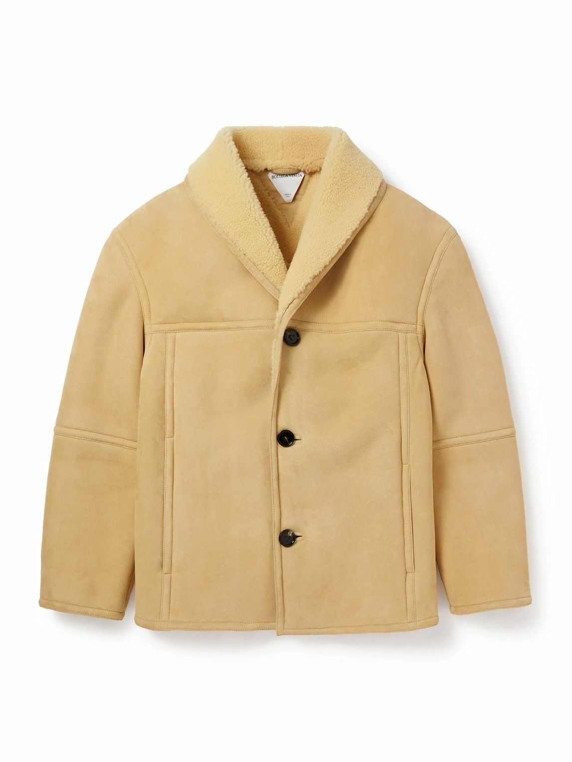 Bottega Veneta - Shawl-Collar Shearling Jacket - Neutrals