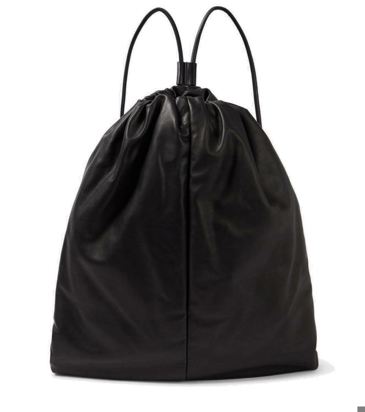 Photo: The Row Puffy Medium leather backpack