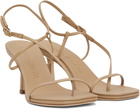 Studio Amelia Beige Cross Front 70 Heeled Sandals
