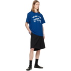 Helmut Lang Blue Varsity T-shirt