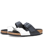 Birkenstock Arizona Split Triple in Black/White Birko-Flor