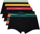 Paul Smith Five-Pack Multicolor Artist Stripe Boxer Briefs