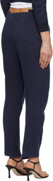VETEMENTS Navy Cut Up Sweatpants