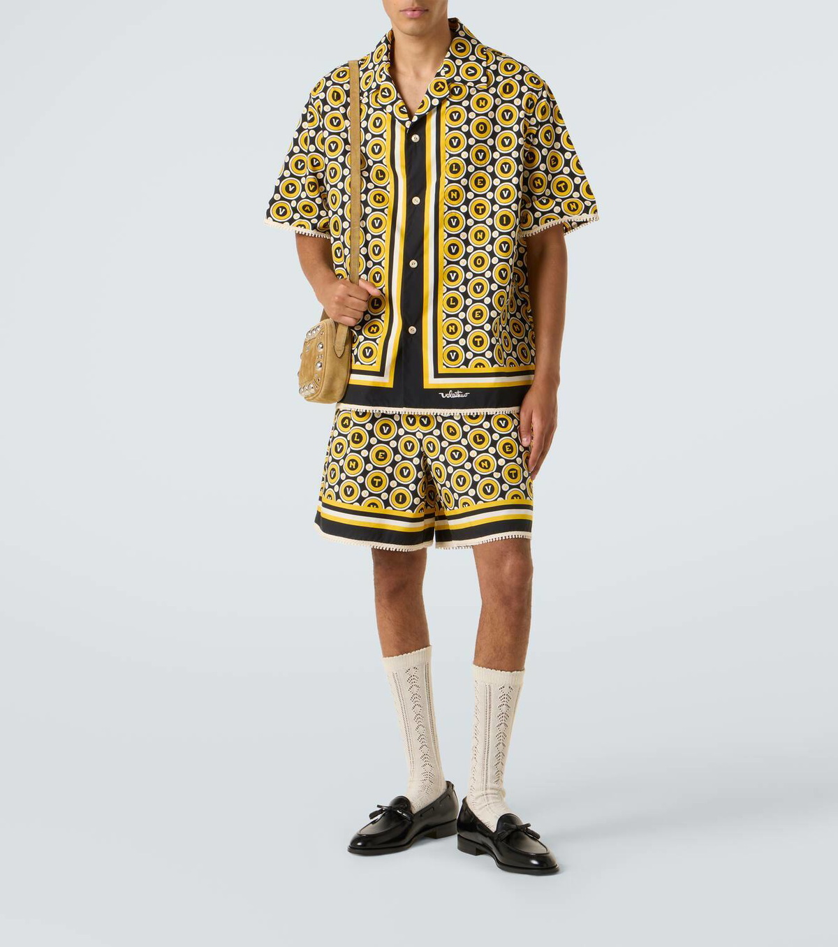 ショートパンツ VALENTINO GARAVANI White Cotton Blend Shorts Valentino Printed cotton poplin shorts Valentino