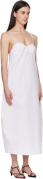 Róhe White Bustier Volume Midi Dress