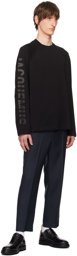 Jacquemus Black Les Classiques 'Le t-shirt Typo manchés longue' Long Sleeve T-Shirt