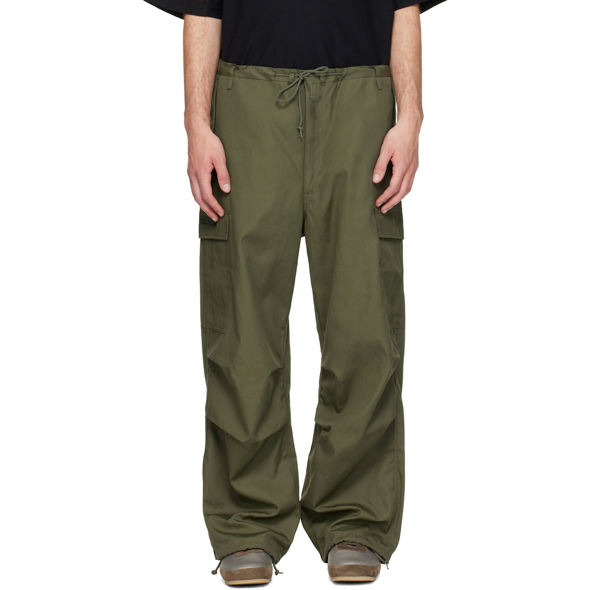 WTAPS Green MILT0001 Cotton Canvas Cargo Pants