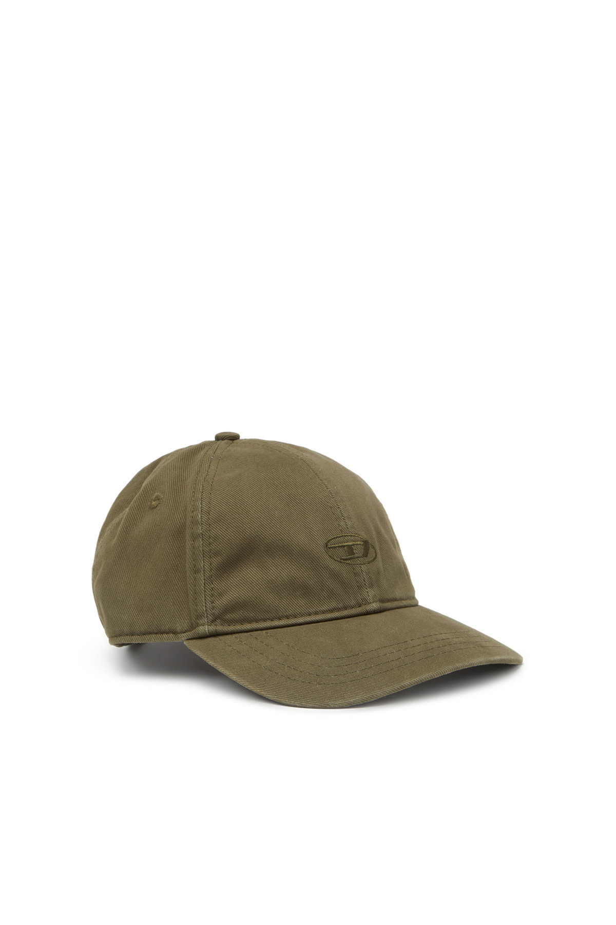 Diesel Baseball cap in washed cotton twill - Caps Mens in Green