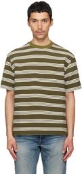 Paul Smith Khaki Textured Stripe T-shirt