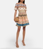 Zimmermann Devi Spliced printed minidress