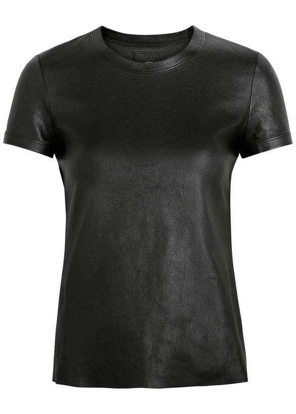 Photo: Stouls 05 Stretch-leather T-shirt Black