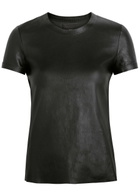Stouls 05 Stretch-leather T-shirt Black