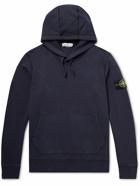 Stone Island - Logo-Appliquéd Cotton-Jersey Hoodie - Blue