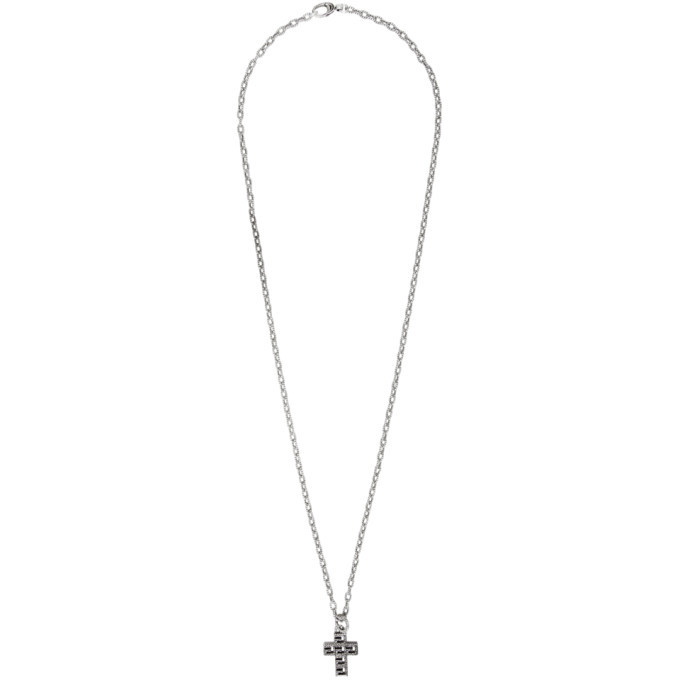 Photo: Gucci Silver Square G Cross Necklace